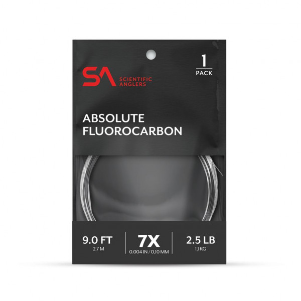 SCIENTIFC ANGLERS Absolute Fluorocarbon Leader Clea, 12' 3,7m, 10 lb (0,25 mm)