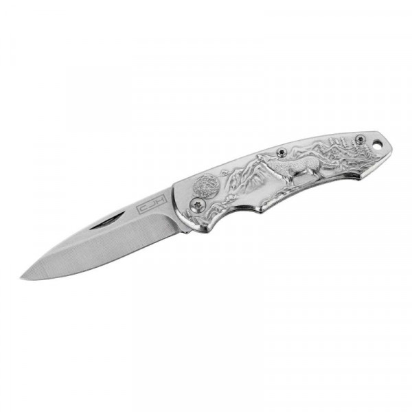 HERBERTZ Taschenmesser, Wolf, silber