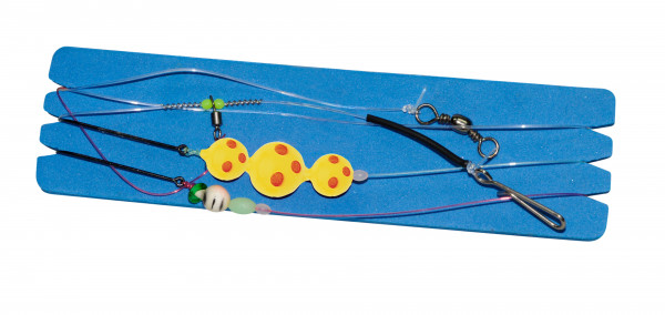 Eisele Brandungs-Vorfach 09, mit extra großer Auftriebperle gelb/rot