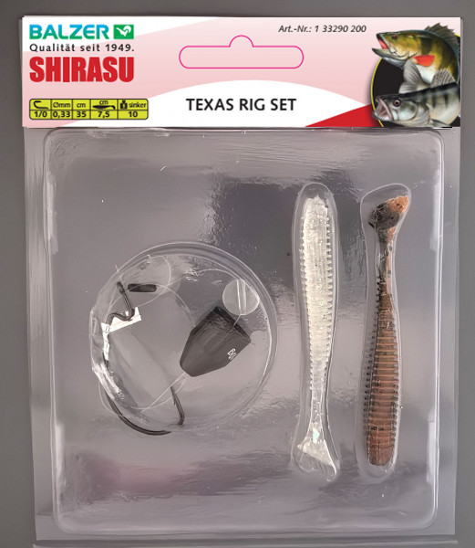Balzer Texas Rig Zander, Gr. 1/0, 35cm Schnur 0,33mm, 7,5cm, 10g.