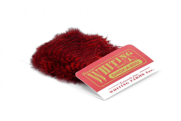 Whiting Chickabou Patch Grizzly dyed Red