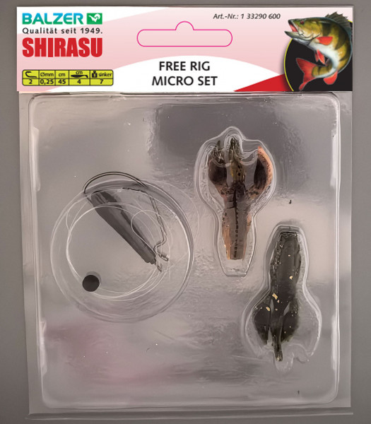 Balzer Free Rig Micro, Gr. 2, 45cm Schnur 0,25mm, 4cm, 7g.