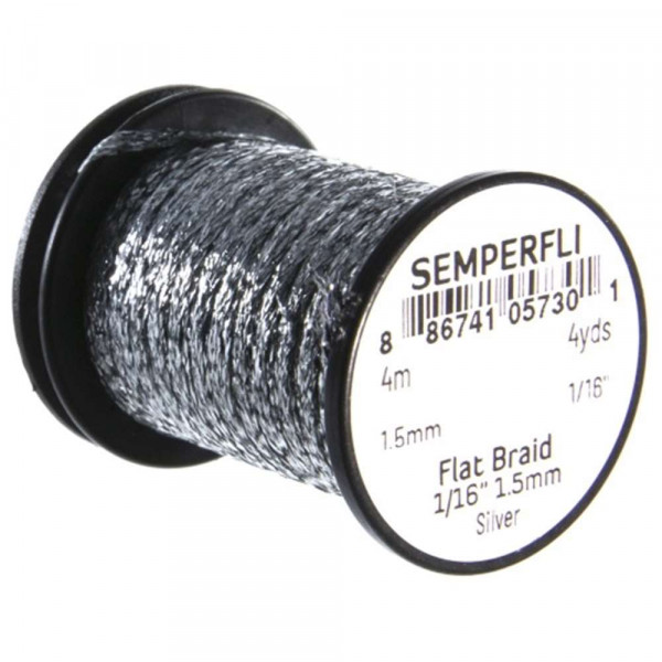 SEMPERFLI Flat Braid 1.5mm Silver