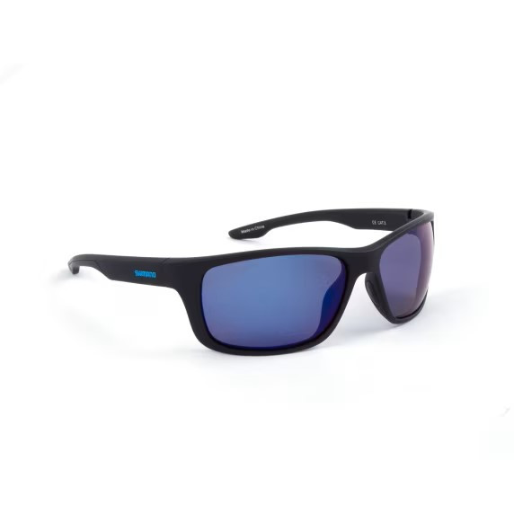 Shimano Eyewear Antares Matte Black & Blue Mirror