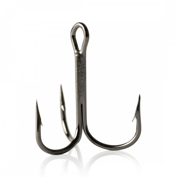 Mustad #10 Treble Hook, round Classic 35647-BN-10-T10 black nick