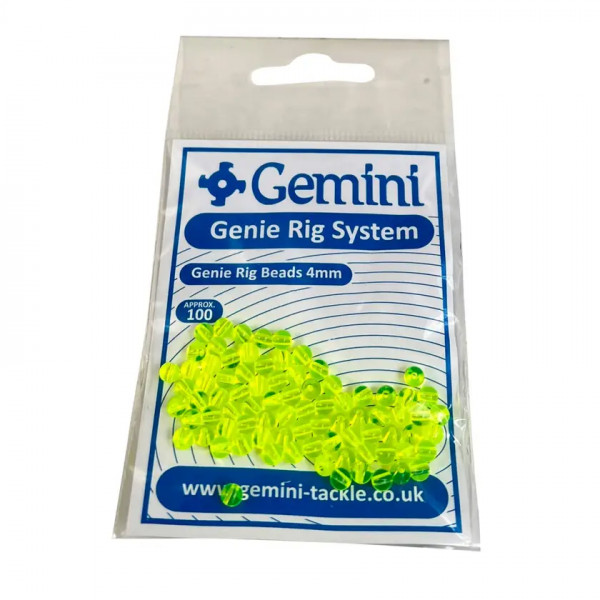 Gemini Genie Rig Beads - 3mm Chartreuse (100)
